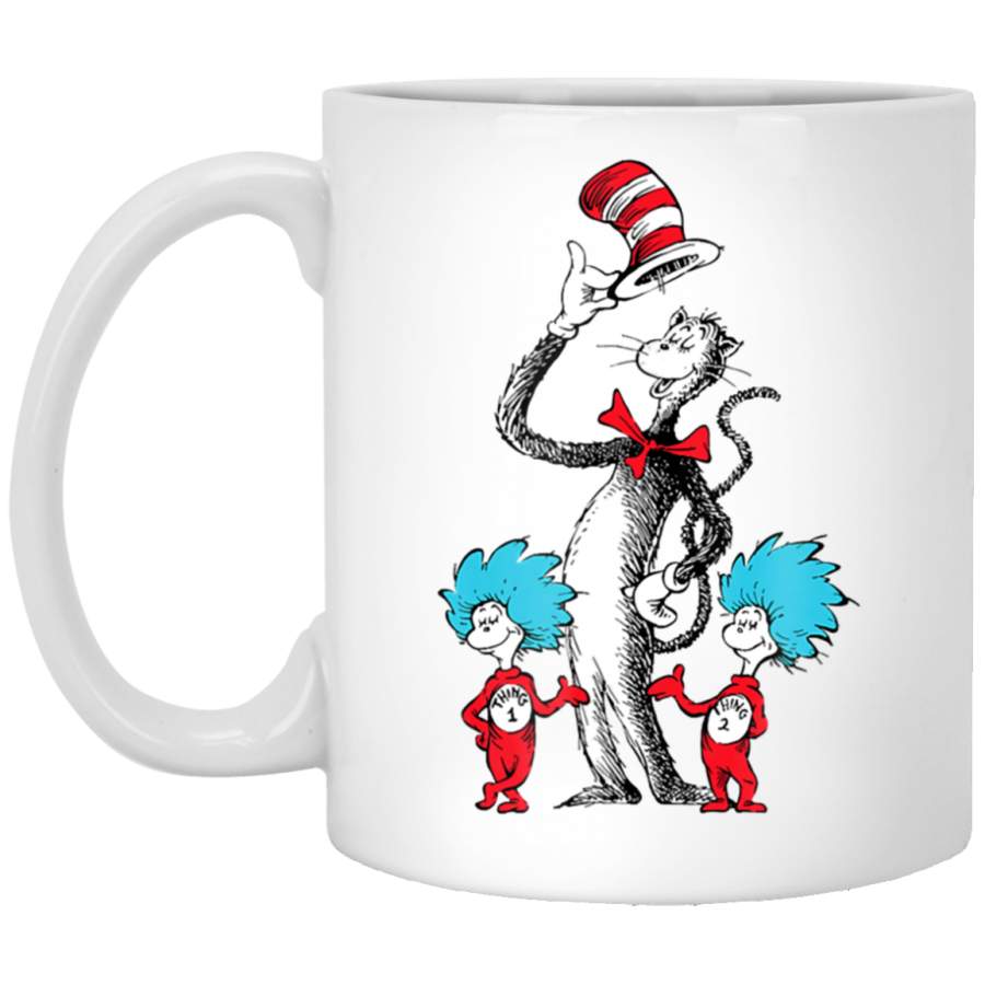 Dr. Seuss The Cat and Things T- White Mug