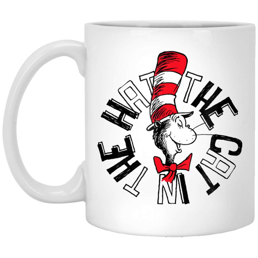 Dr. Seuss The Cat in the Hat Circle T- White Mug