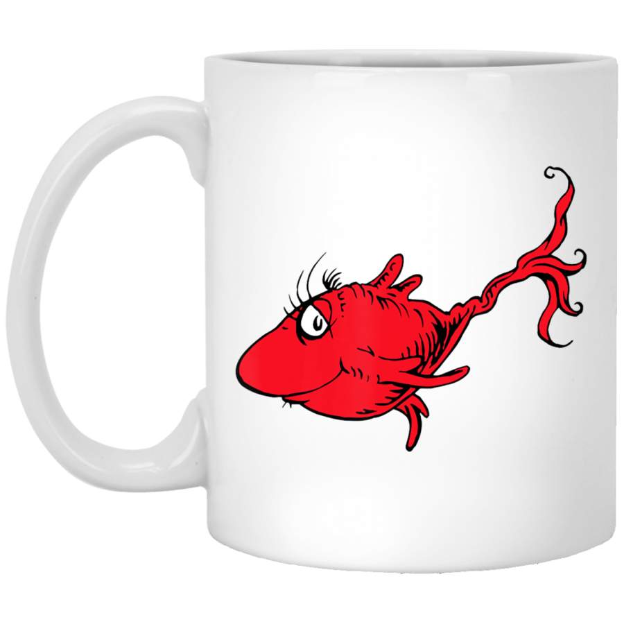 Dr. Seuss Red Fish T- White Mug