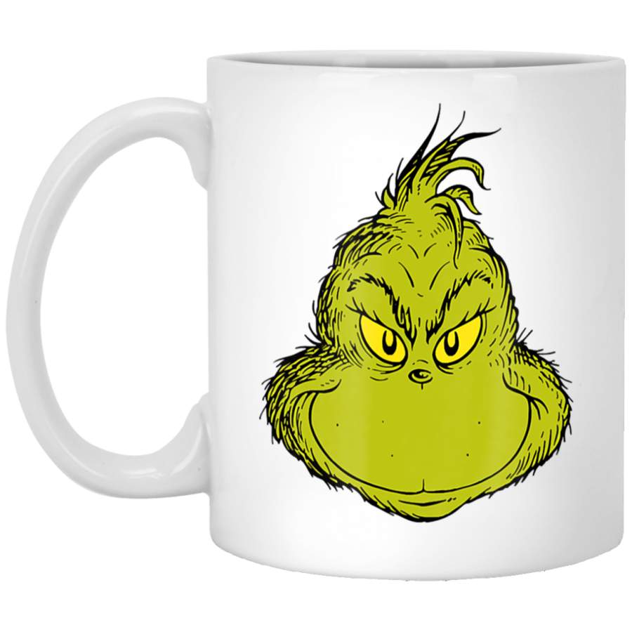 Dr. Seuss Classic Grinch Face T- White Mug