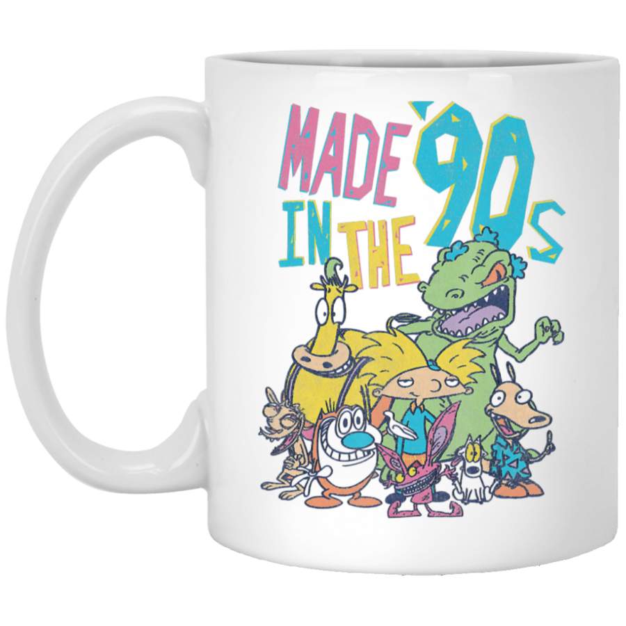 Nickelodeon Made In the 90s Character White Mug