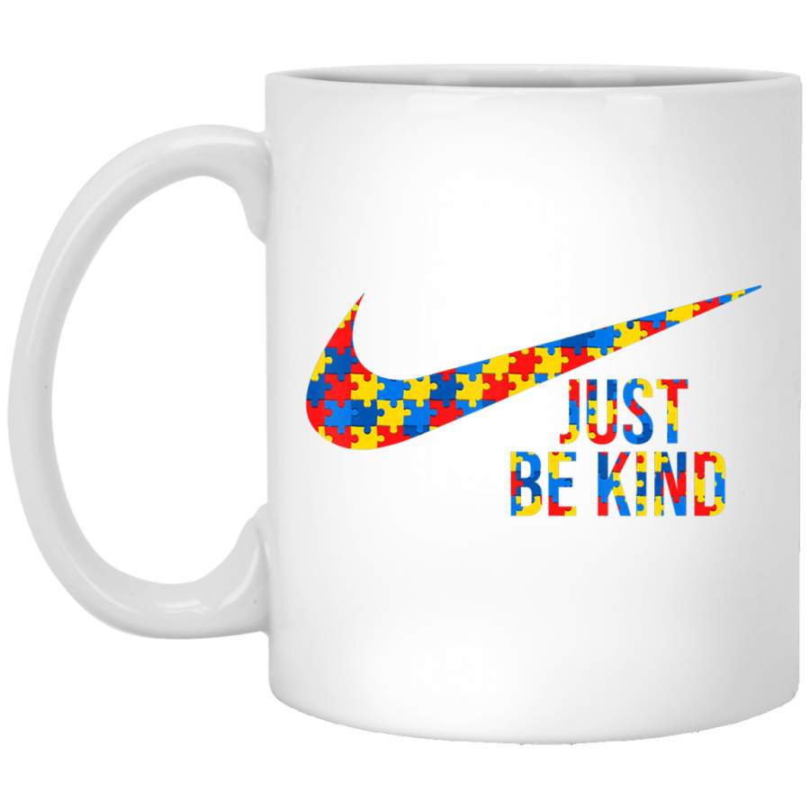 Autism Awareness Just Be Kind White Mug