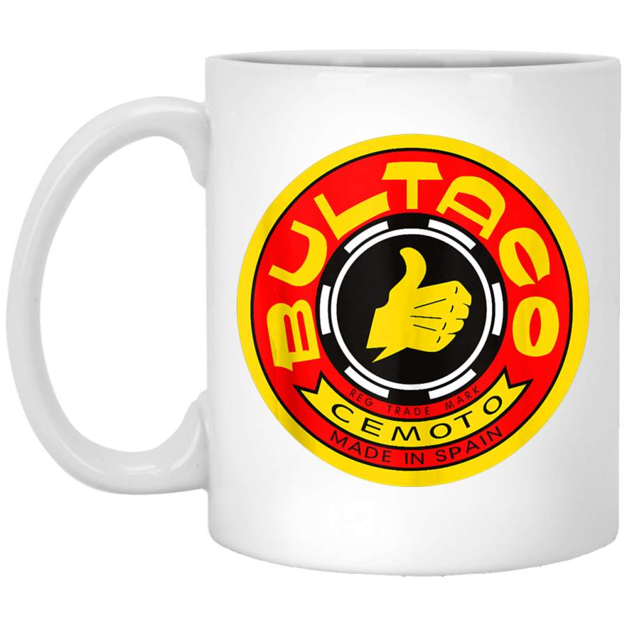 Bultaco Icon Logo Tank Top White Mug