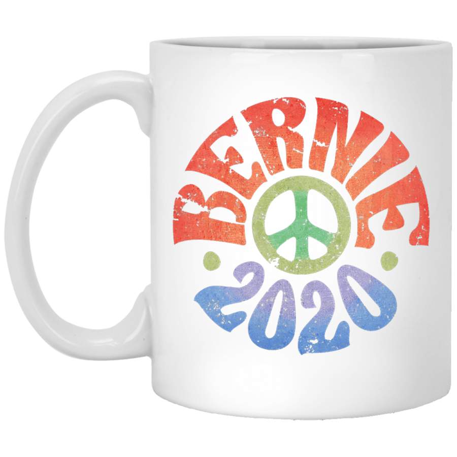 Bernie 2020 Peace Vintage White Mug