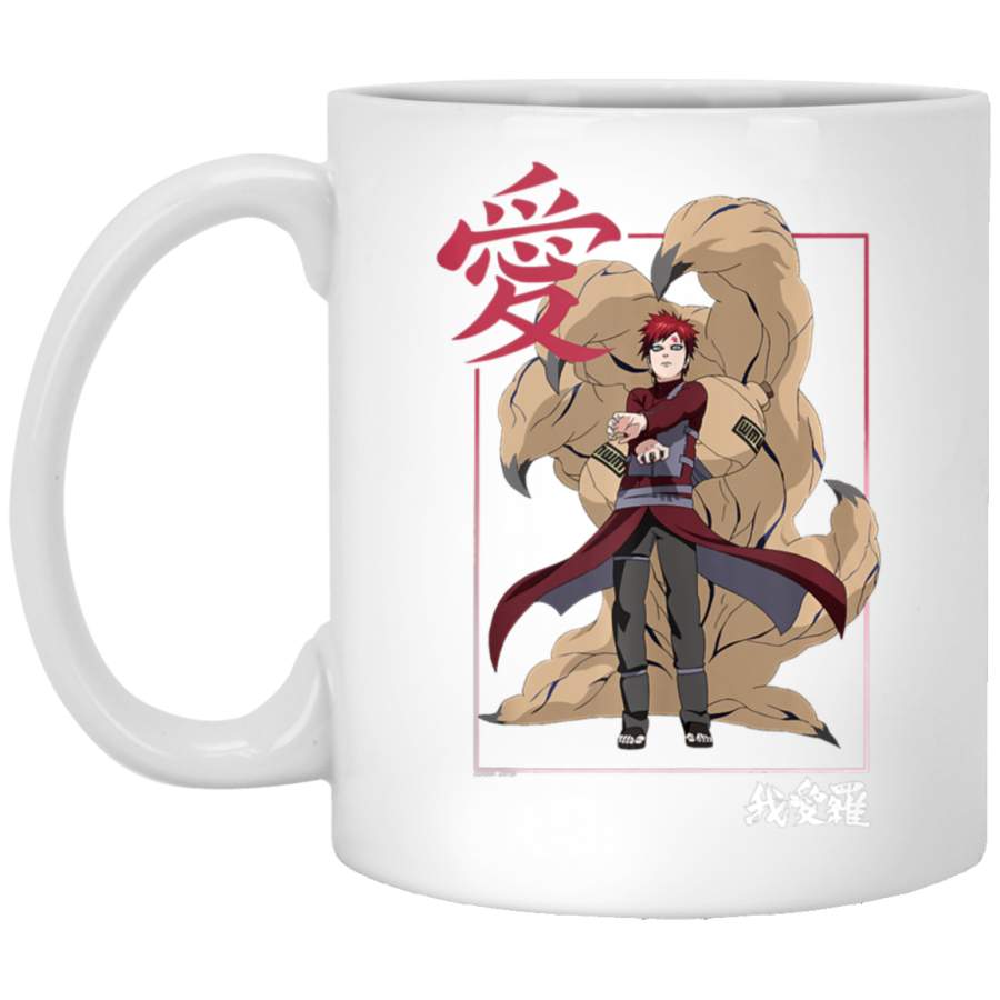 Naruto Shippuden Gaara Kanji Frame Tank Top White Mug