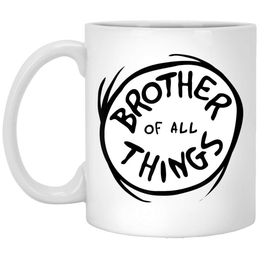 Dr. Seuss Brother of all Things Emblem RED T- White Mug