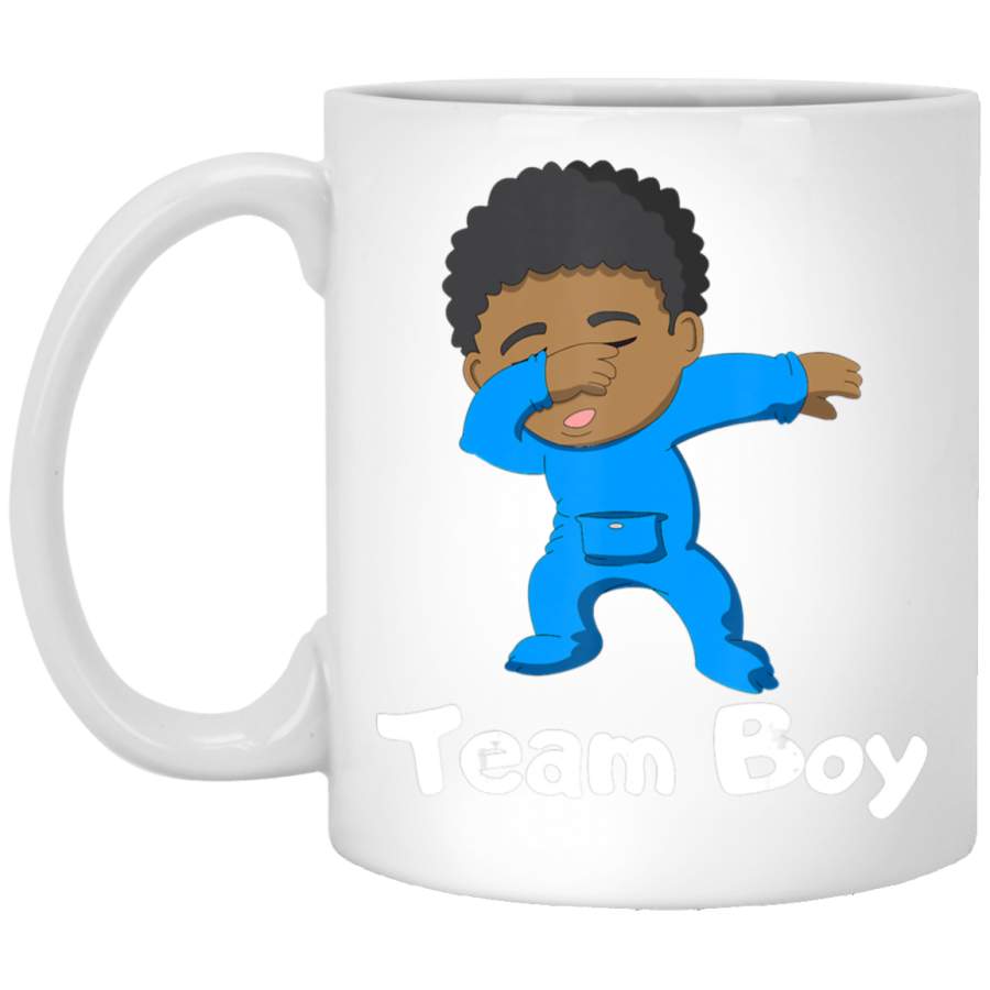 Gender Reveal Party Team Boy Cute Dabbing Black Baby Tee White Mug