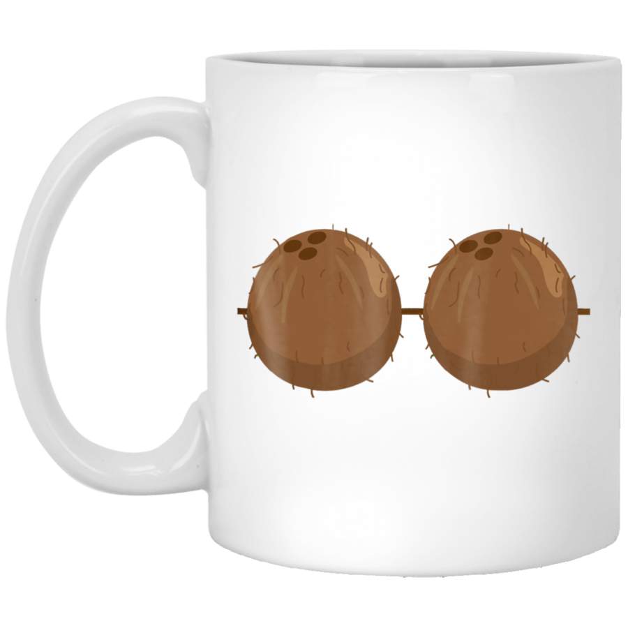 Coconut Bra – Funny Bra – Tropical Bra White Mug