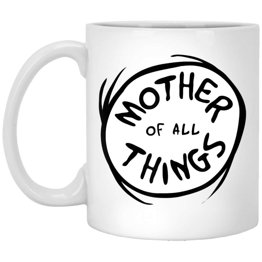 Dr. Seuss Mother of all Things Emblem RED T- White Mug