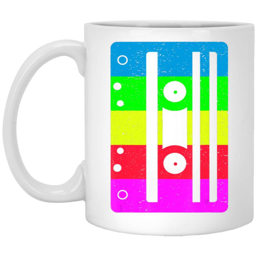 Cassette Tape For 80s 90s Lovers Vintage Retro Costume White Mug