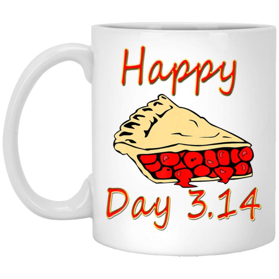 Happy Pi Day 3.14 2019 Cherry Pie Funny Math Gift White Mug