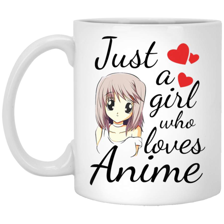 Anime Girl Just a Girl Who Loves Anime Tee White Mug