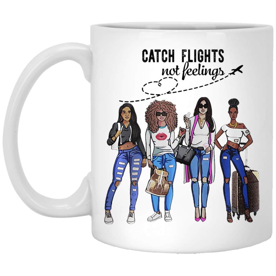 Catch Flights Not Feelings Summer White Mug