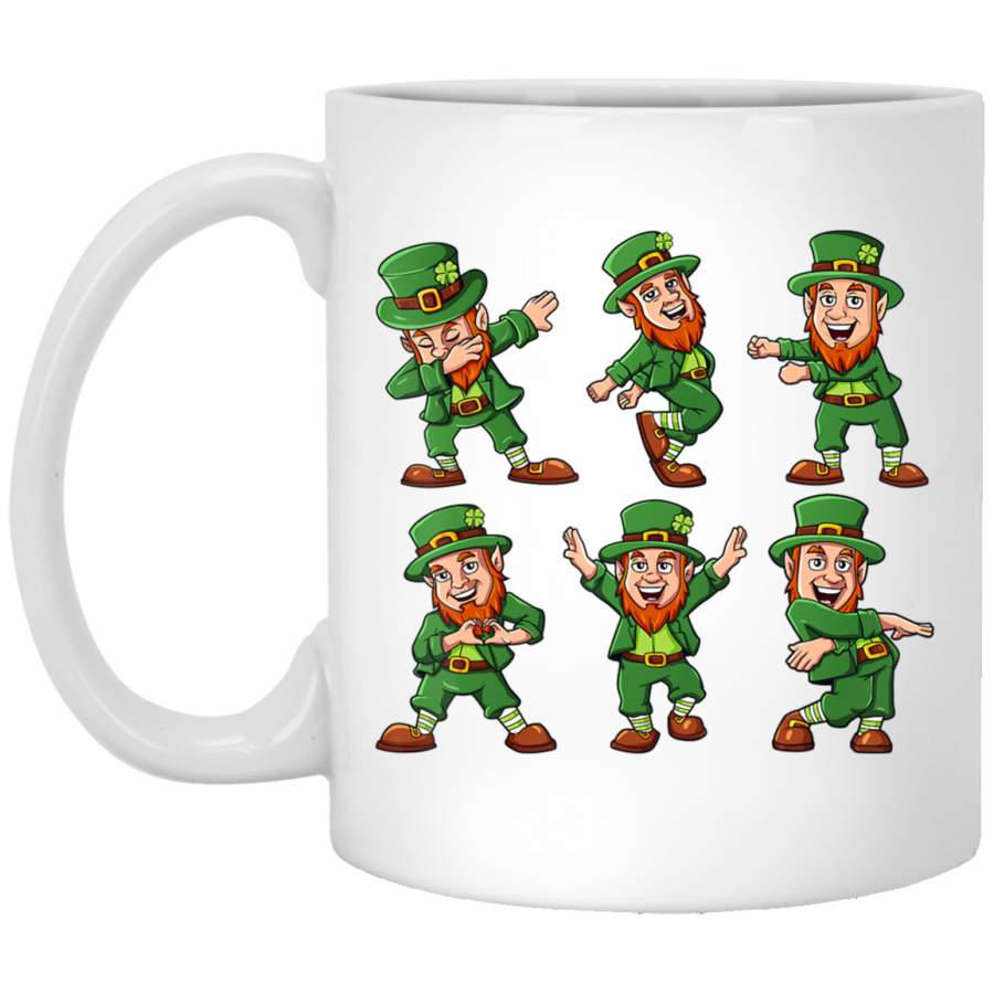 Dancing Leprechauns St Patrick’s Day Funny Boys Girls Kids White Mug