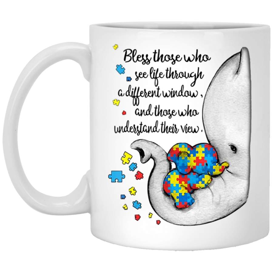 Bless those who see life through a different window White Mug