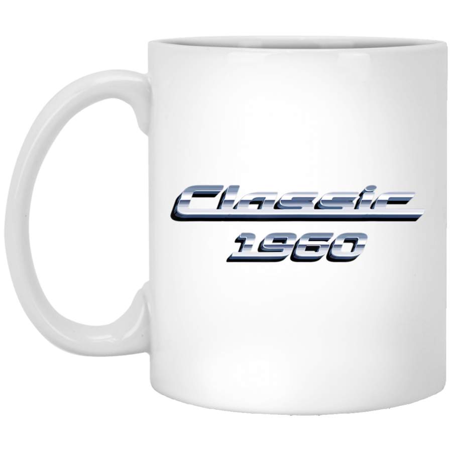 Gift for 60 Year Old Vintage Classic Car 1960 60th Birthday White Mug