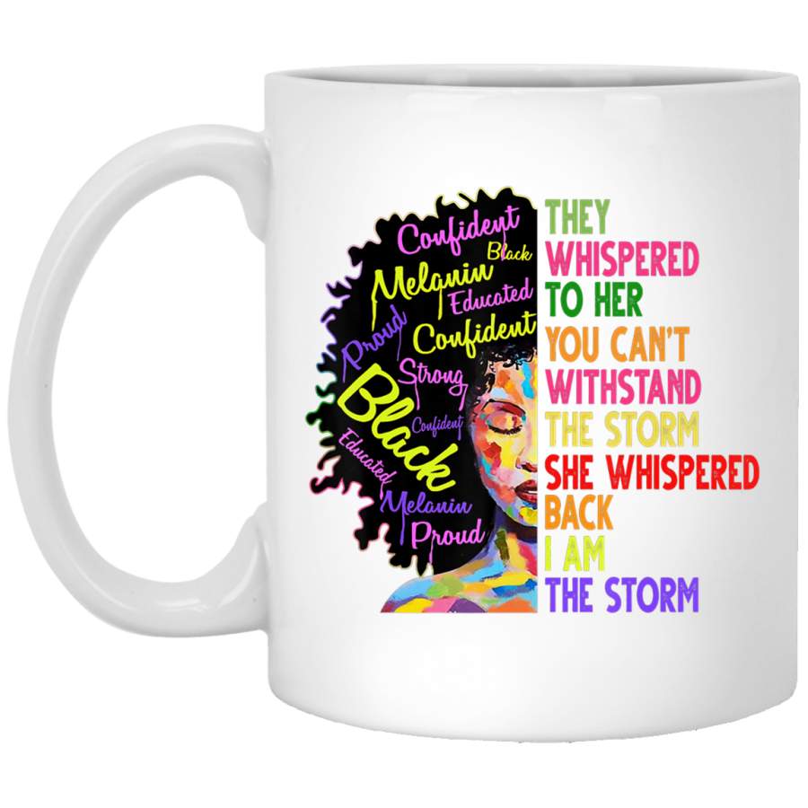 Black History Month I Am Storm Melanin African White Mug