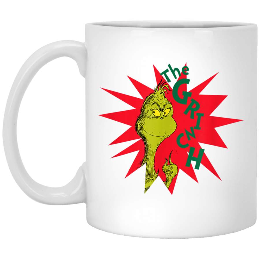 Dr Seuss Grinch Burst White Mug