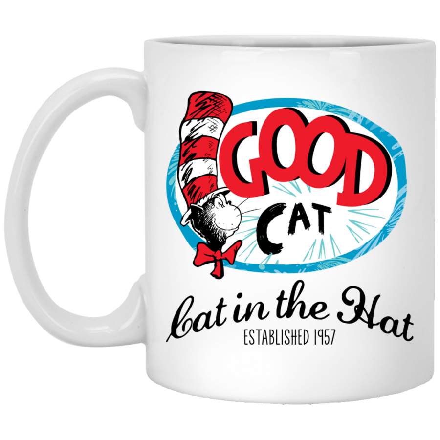 Dr Seuss Good Cat Established 1957 White Mug