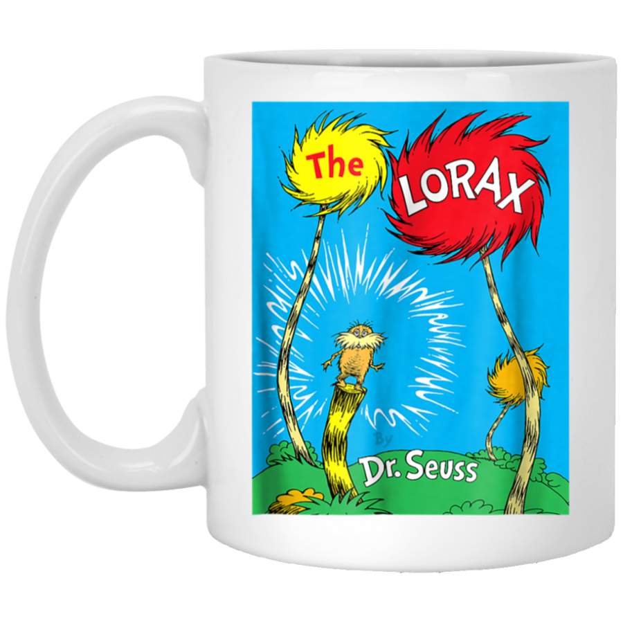 Dr Seuss The Lorax Book Cover White Mug