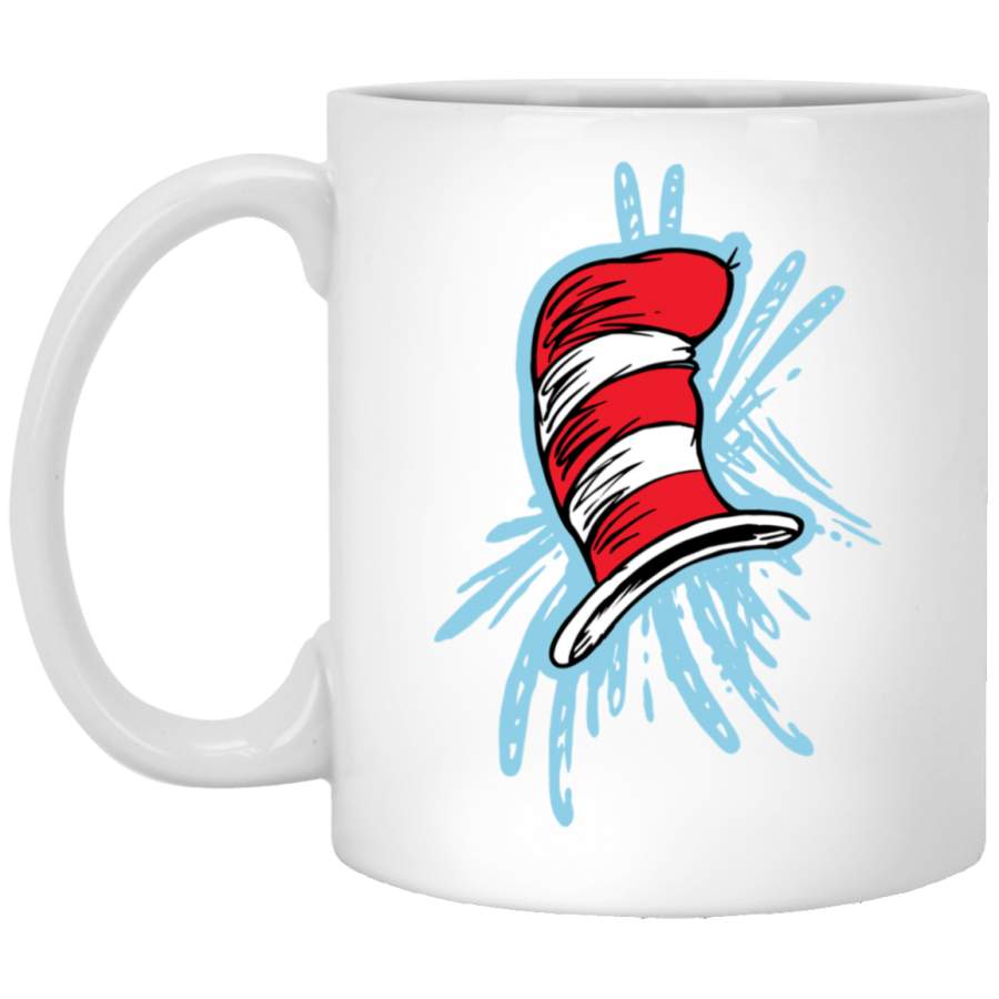 Dr Seuss The Cat Hat Splash White Mug