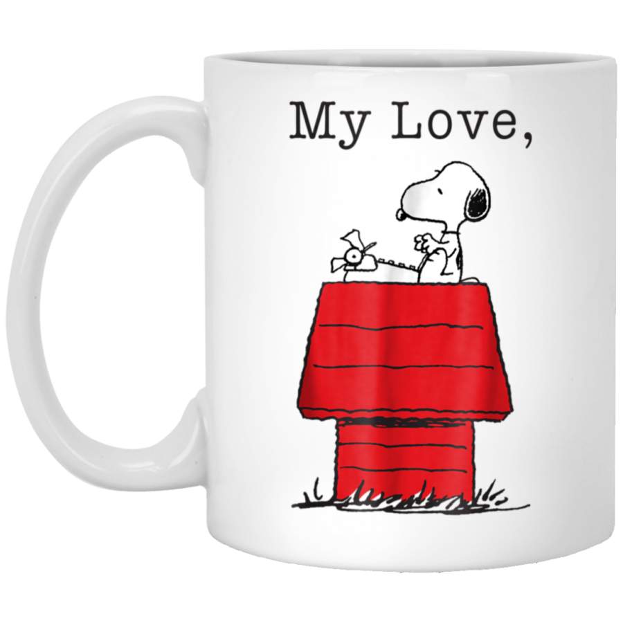 Peanuts My Love Snoopy White Mug