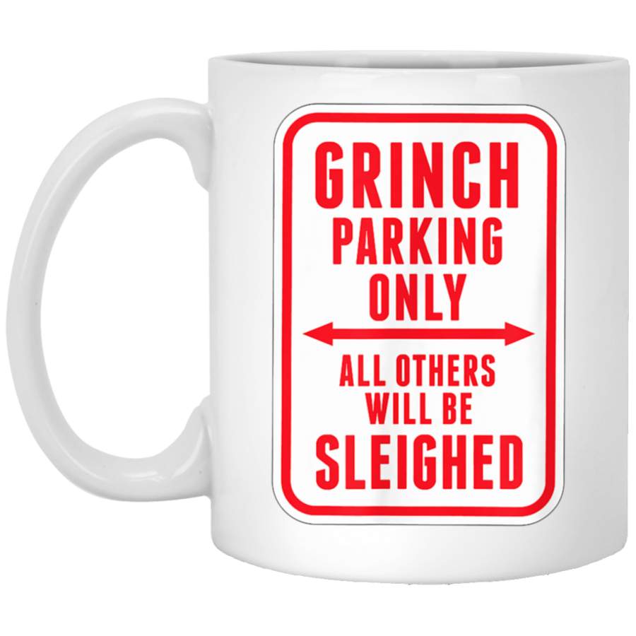 Dr Seuss Grinch Parking Only White Mug