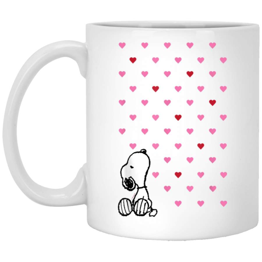 Peanuts Valentine Snoopy Hearts T- White Mug