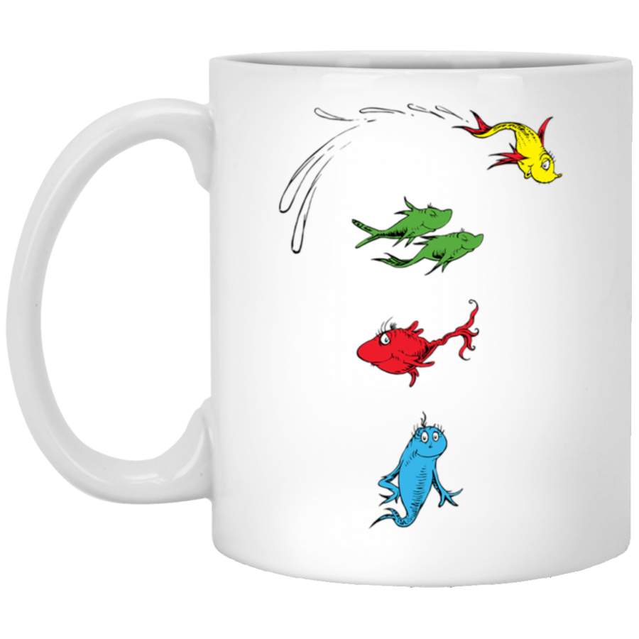 Dr Seuss One Fish Two Fish Pullover White Mug