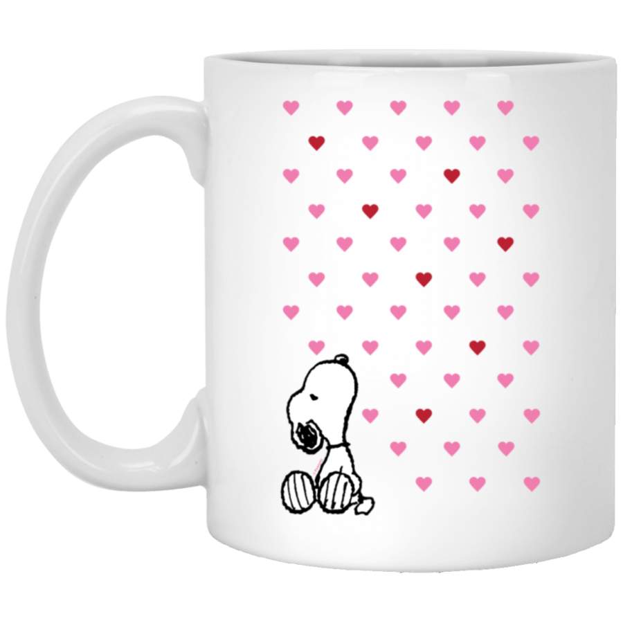 Peanuts Valentine Snoopy Hearts White Mug