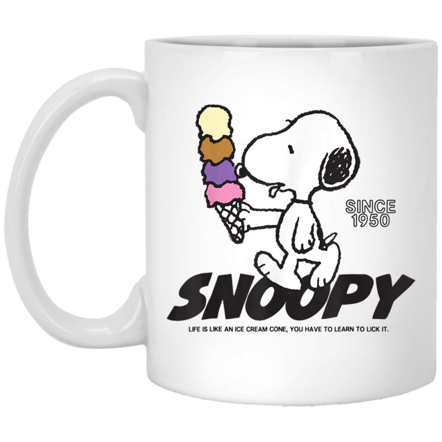 Peanuts Snoopy Ice Cream Cone White Mug