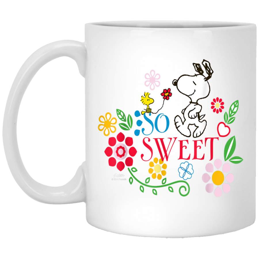 Peanuts Snoopy Woodstock So Sweet_1 White Mug