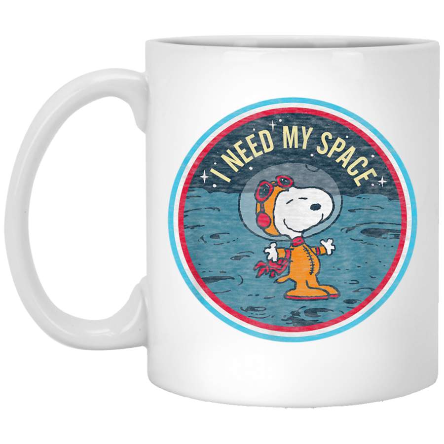 Peanuts Snoopy I Need Space White Mug