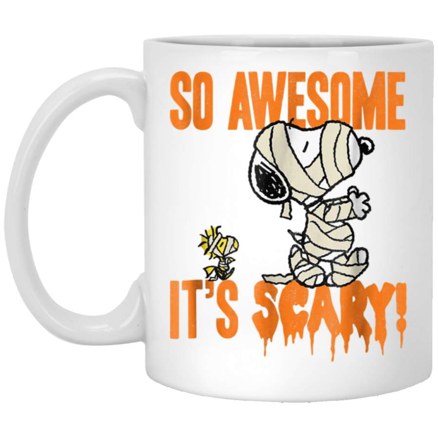 Peanuts Halloween Snoopy Scary Mummy White Mug