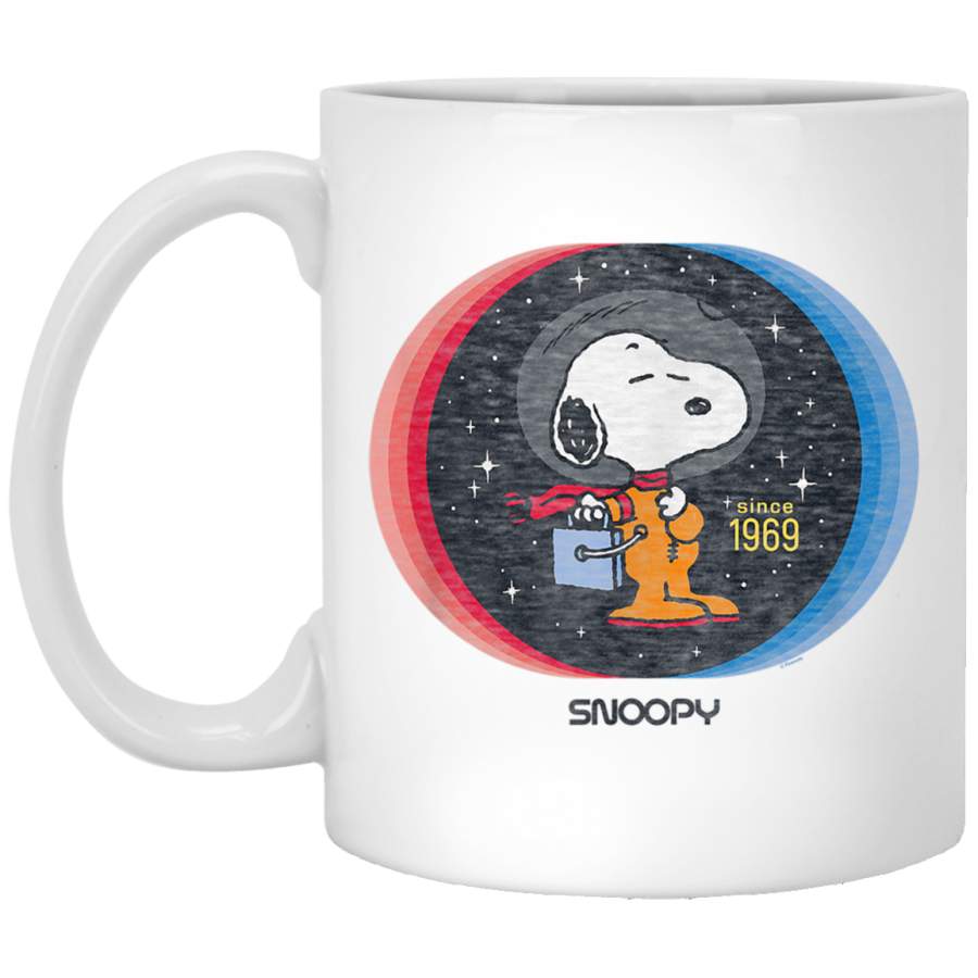 Peanuts Snoopy in Space 1969 White Mug