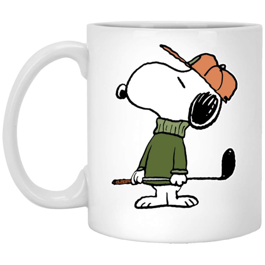 Peanuts Snoopy Golfer White Mug