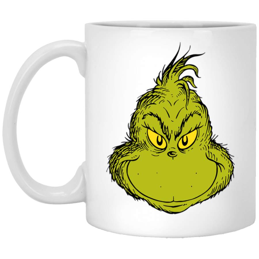 Dr Seuss Classic Grinch Face Pullover White Mug