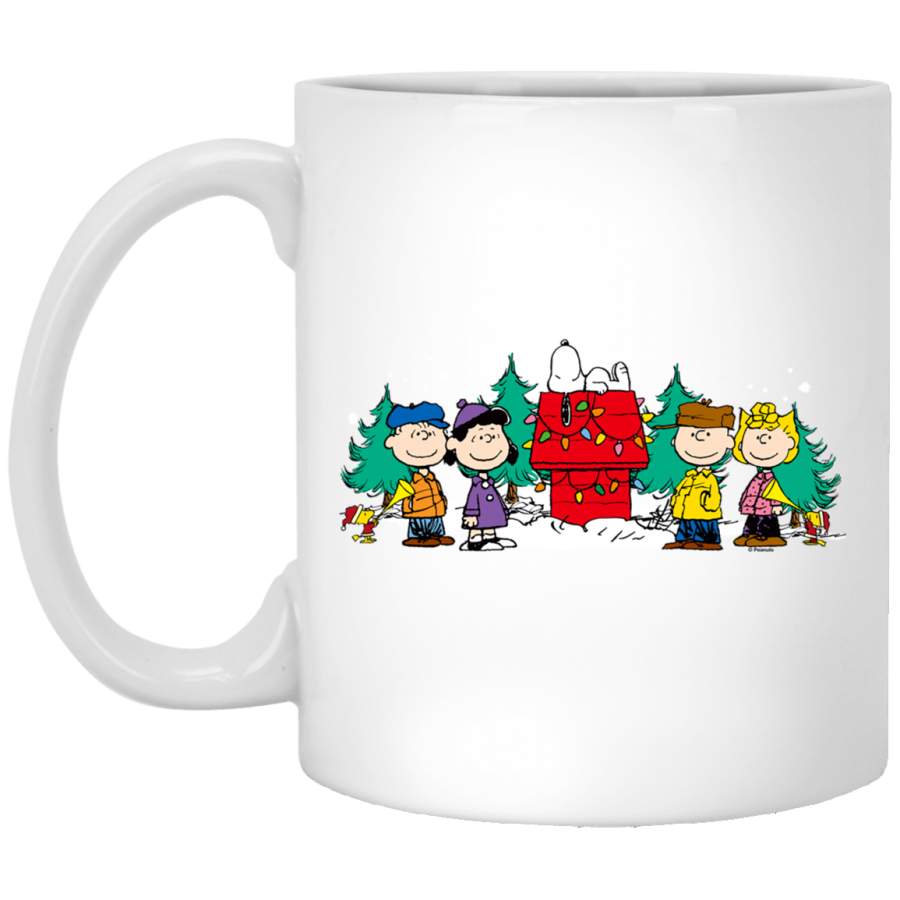 Peanuts Snoopy Dog House Family Photo _1 White Mug