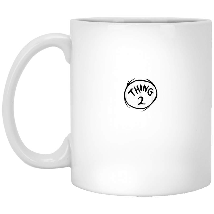 Dr Seuss Thing 2 Emblem Color Option White Mug