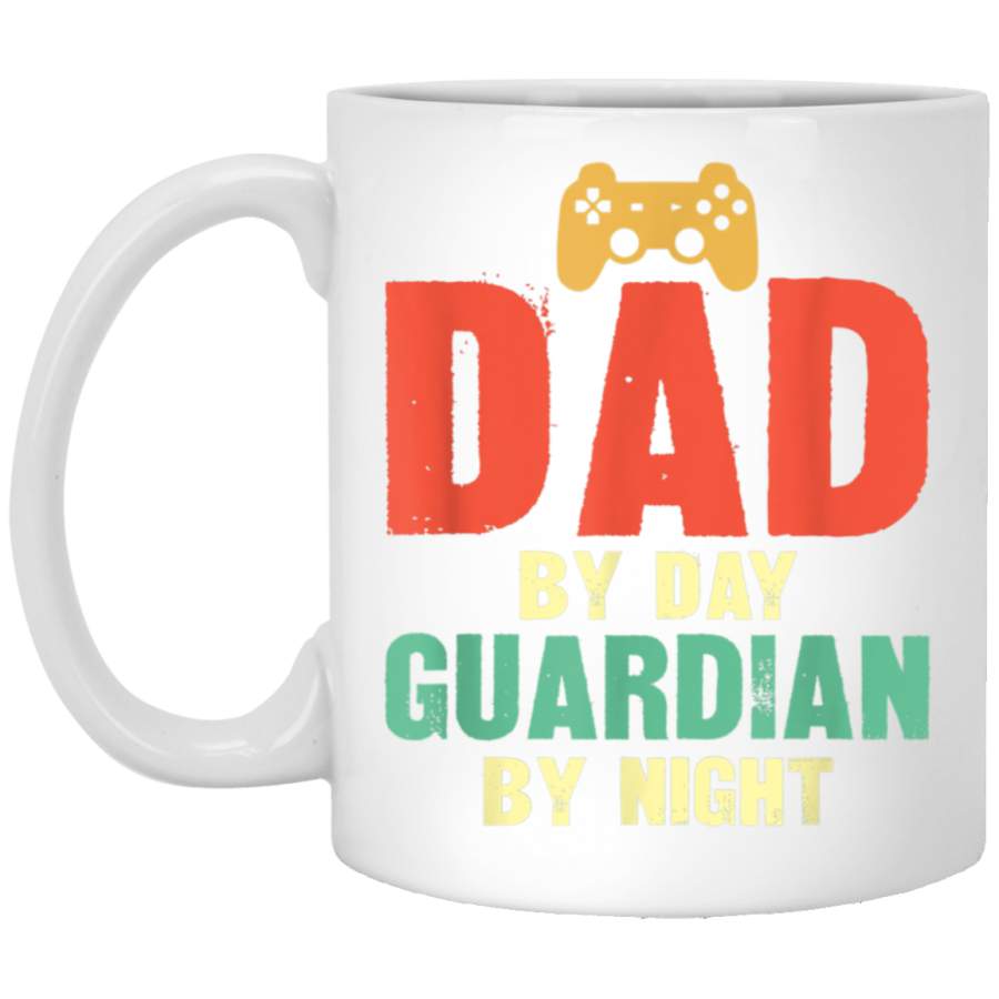 Dad By Day Guardian By Night White Mug