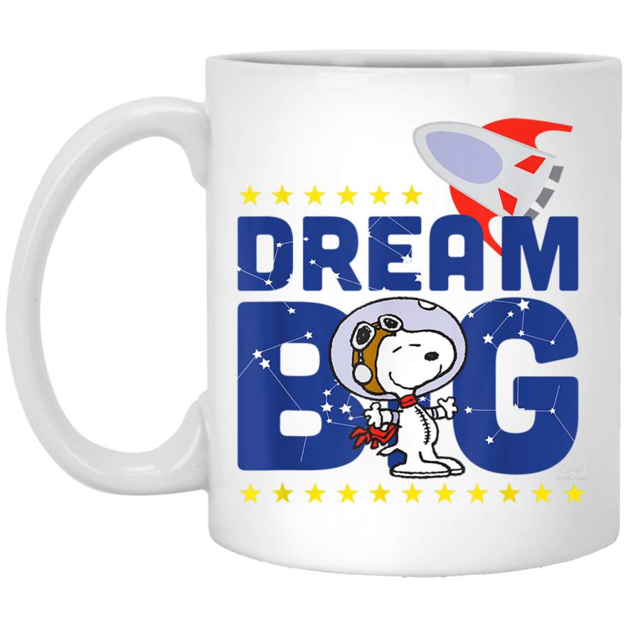 Peanuts Snoopy Astronaut Dream Big White Mug