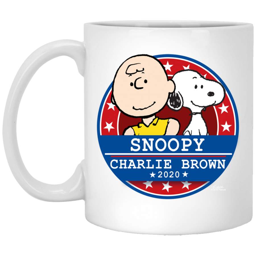 Peanuts Snoopy Charlie Brown For President 2020 White Mug