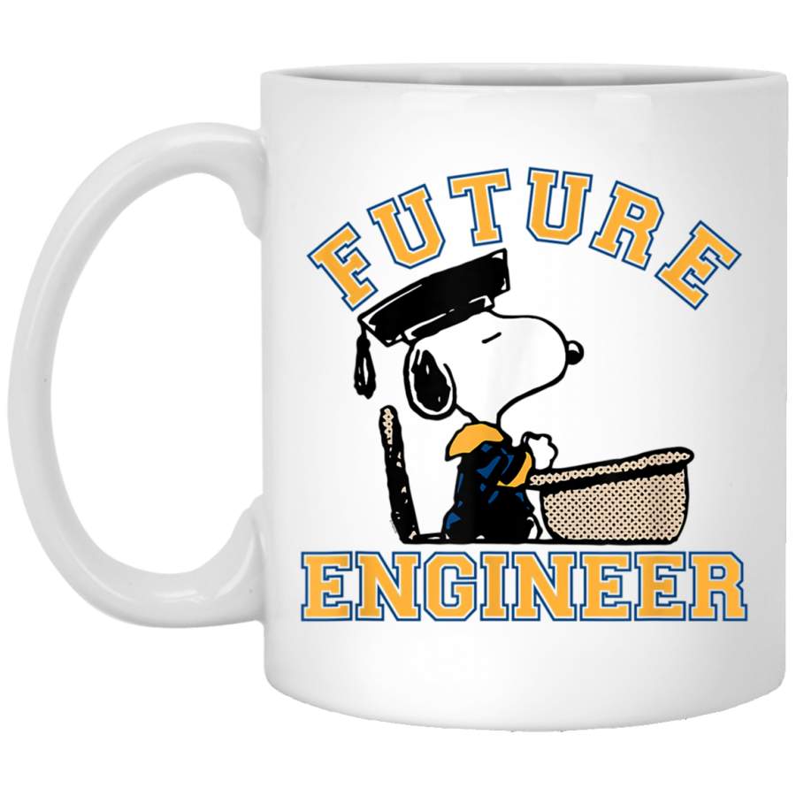 Peanuts Graduation Future Engineer Snoopy White Mug