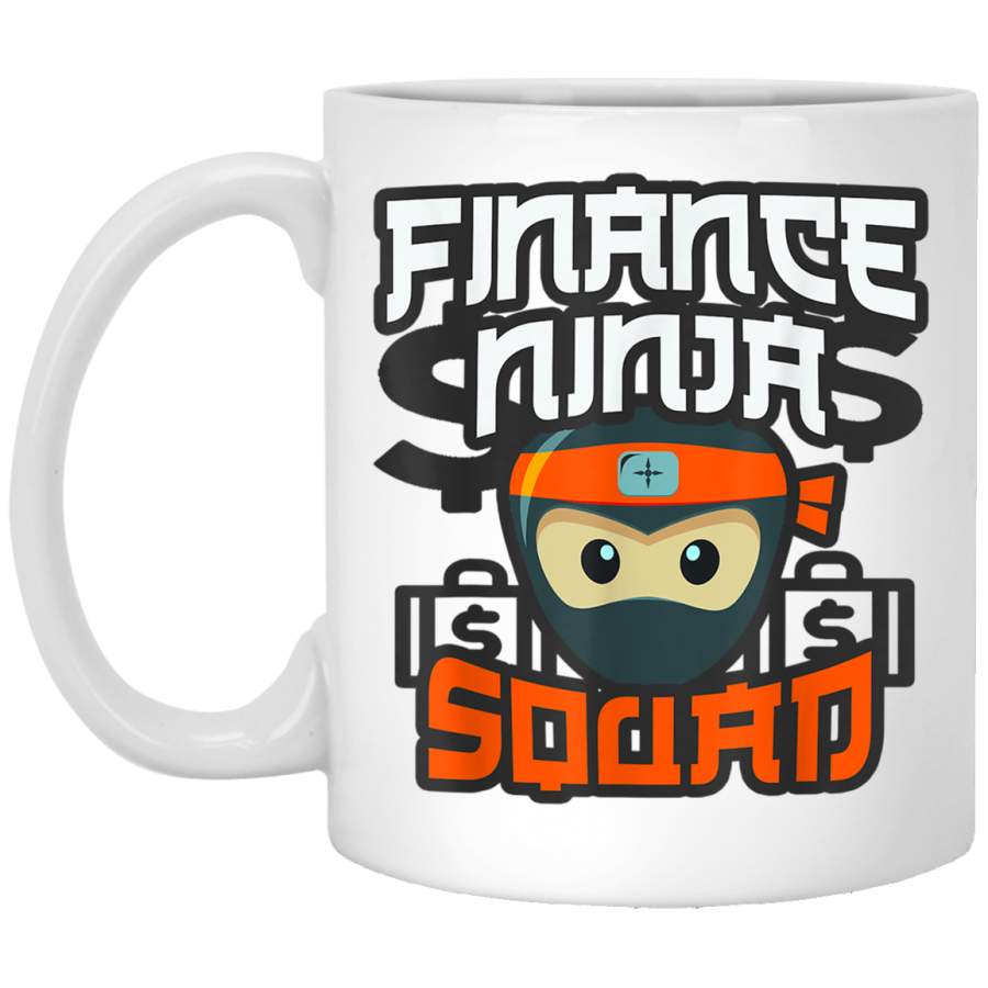 Ninja Finance Guy Multitasking CFO Team Accountant Crew White Mug