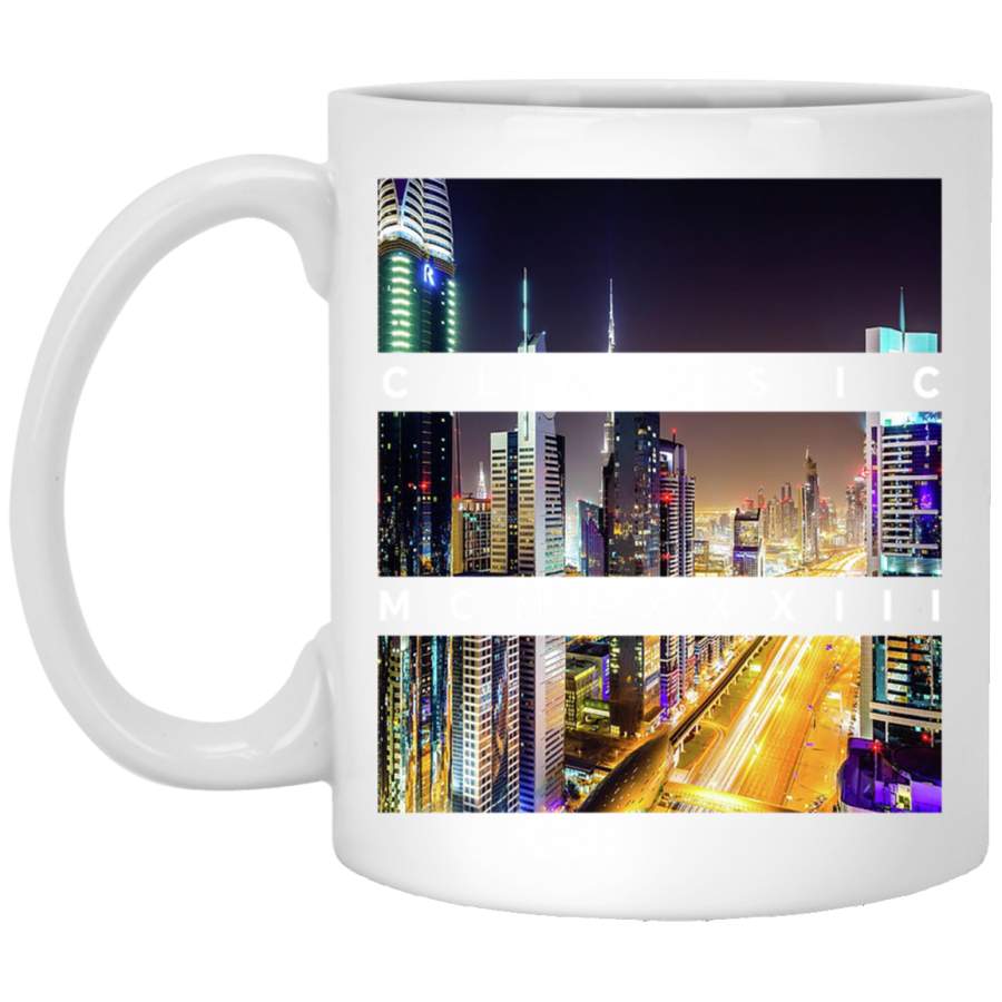 Classic Dubai Nights White Mug