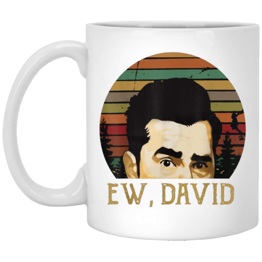 Ew David Retro Vintage White Mug