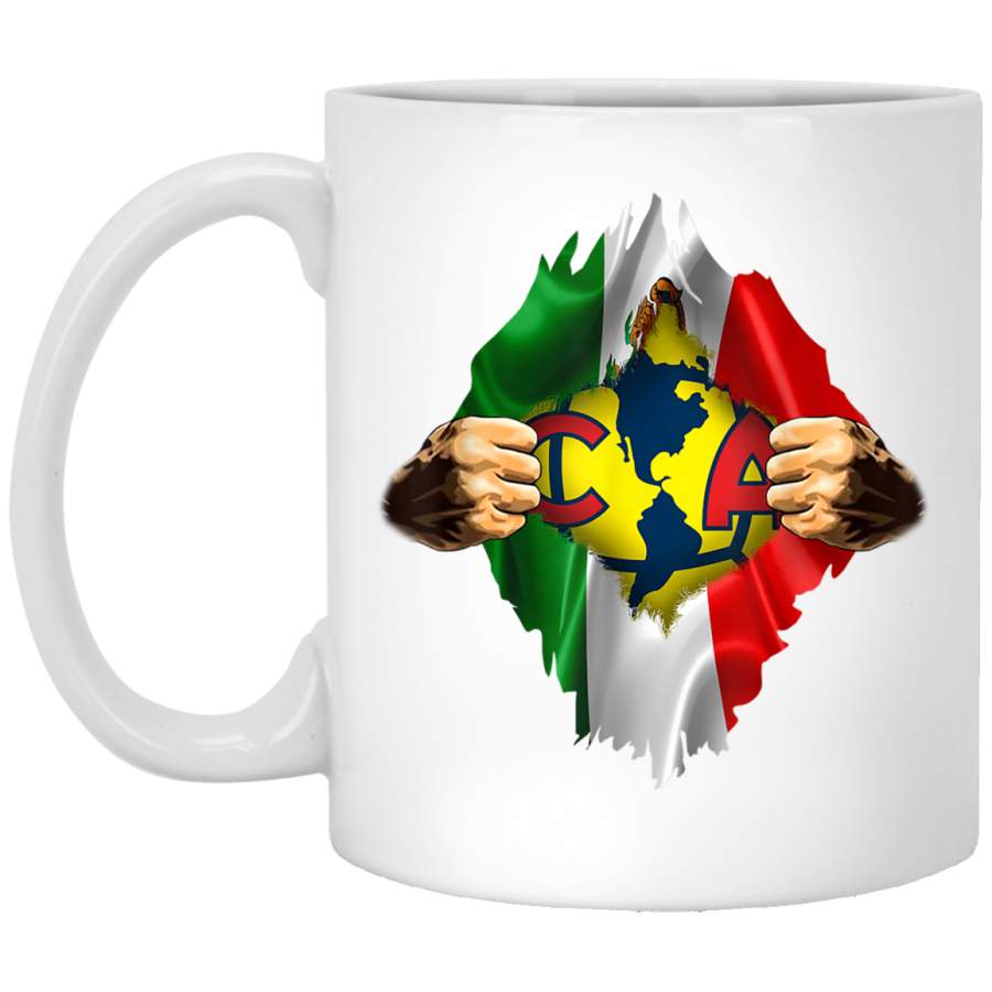 AMERICA Fc Heartbeat Inside Love Mexico Fan AMERICA Fc White Mug