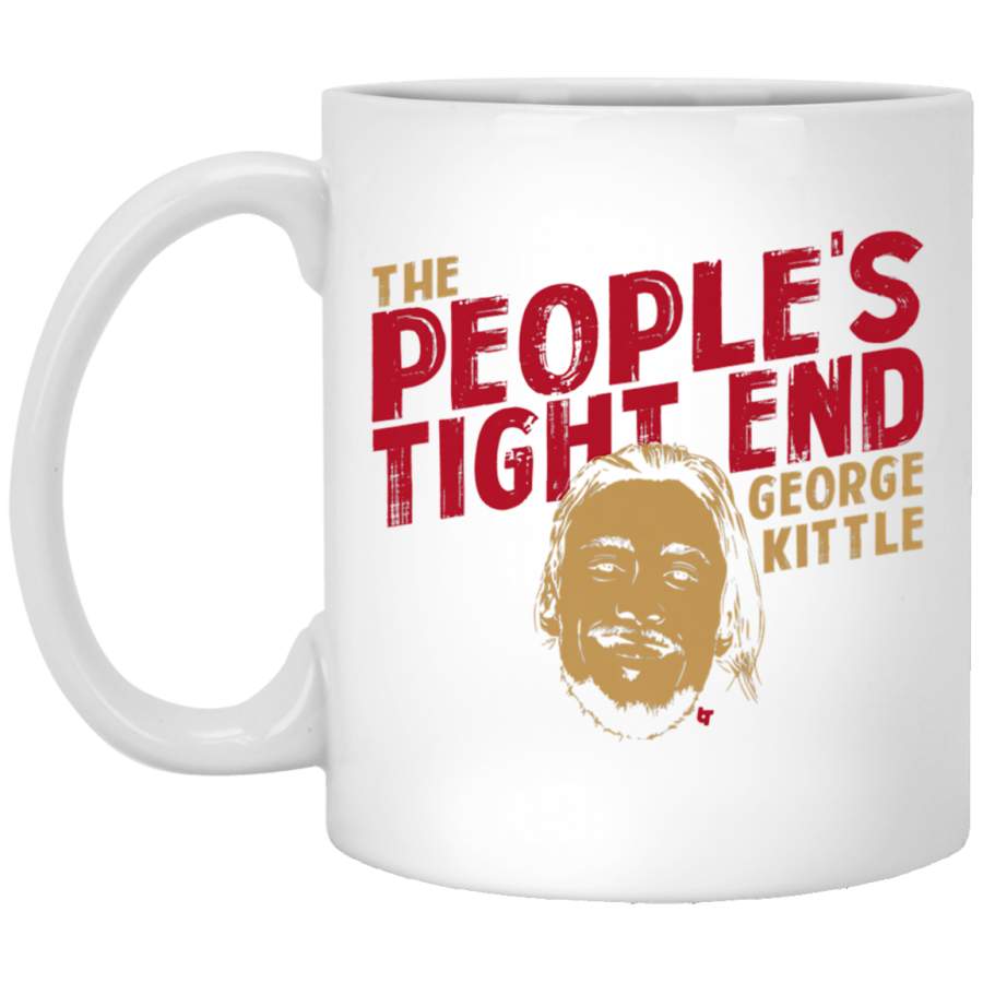 Officially Licensed George Kittle The Peoples Tight End Premium White Mug