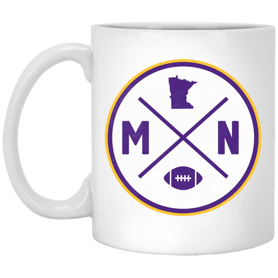 Minnesota Football MN State Outline Pullover White Mug