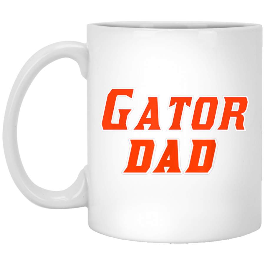 Mens Gator Dad Proud Father Student Graduation Gift White Mug